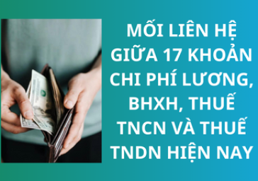 Mối liên hệ giữa 17 khoản chi phí lương, BHXH, Thuế TNCN và Thuế TNDN hiện nay
